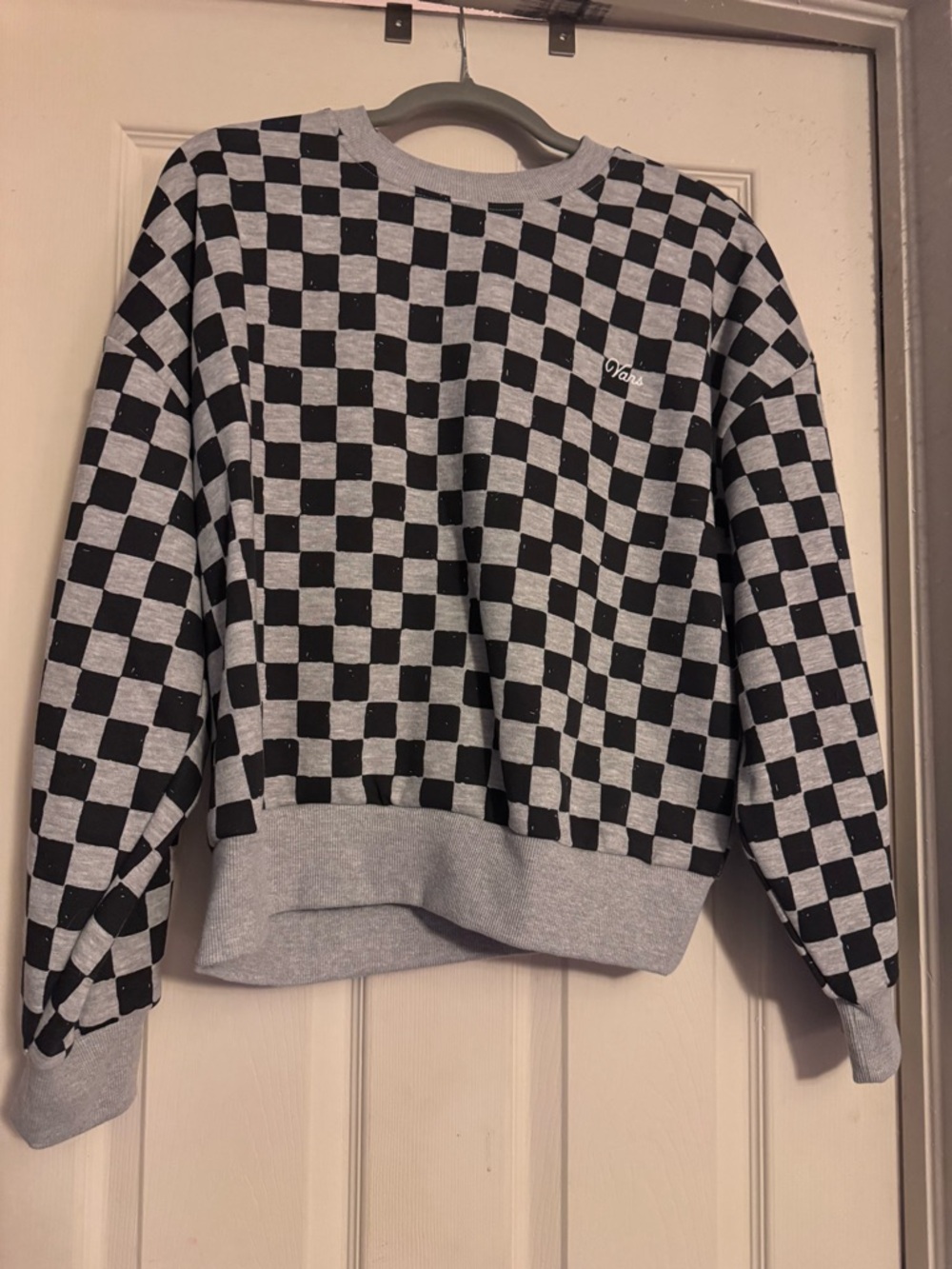 Vans Black & Gray Checkerboard Crewneck Sweater